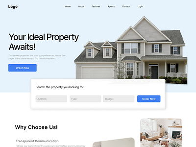 Real estate website design | Property dealing | Landing page home page landing page property management website real estate design real estate website ui ux web page website website design