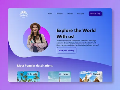 Travel Booking Site desktop graphic design travel travel booking site ui ui design