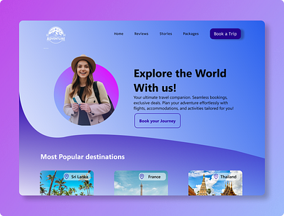 Travel Booking Site desktop graphic design travel travel booking site ui ui design