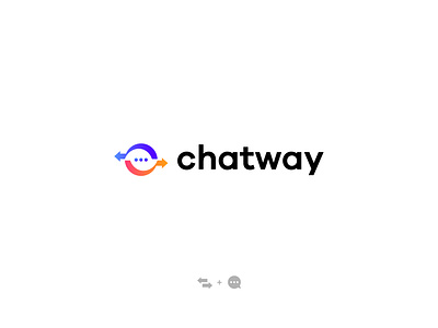 chat logo, arrow design, brand identity, logo design arrow branding chat chat logo chatting communication design gateway graphic design icon logo logo design messaging path vector way