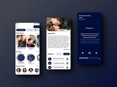Audiobook app design | UI design app appdesign audiobook audiobookapp bookapp design graphic design illustration story ui uidesign