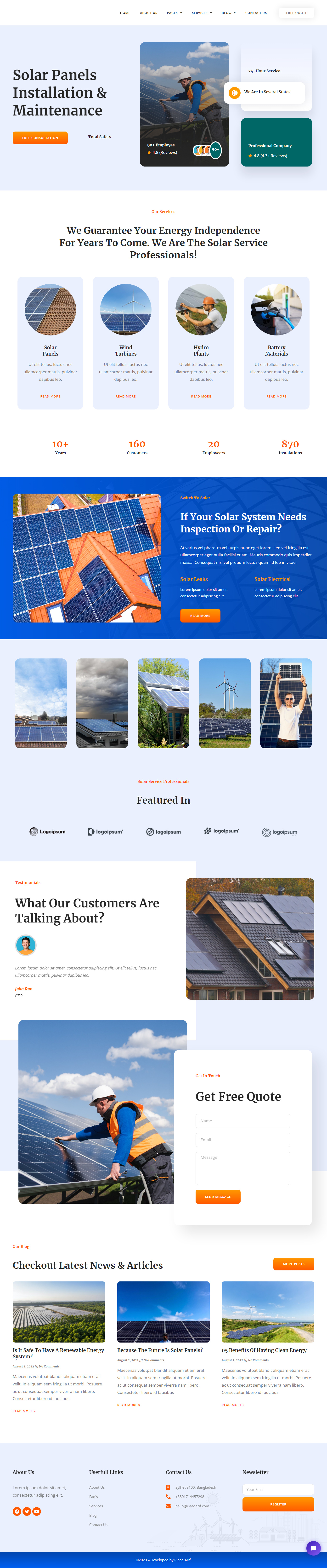 Solar Panel Installation Website agency website battery website best website design clean energy website design eco website hydro plants maintenance solar panel power website renewable energy renewable website responsive website service website system website web designer website design wind turbines wind website wordpress landing wordpress website