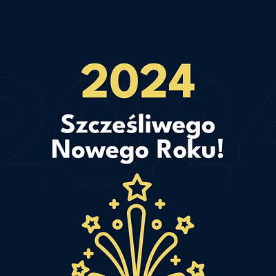 Szczęśliwego nowego roku! 2024 branding design graphic design happy new year illustration logo logo braniding szczesliwego nowego roku typography