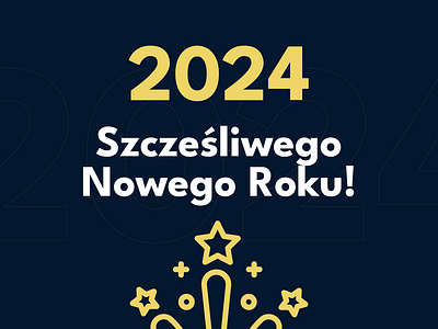 Szczęśliwego nowego roku! 2024 branding design graphic design happy new year illustration logo logo braniding szczesliwego nowego roku typography