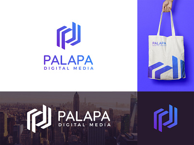 Palapa Digital brand brand identity branding company design digital media graphic design logo logo design media media company rejected visual identity