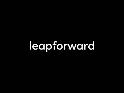 Leapforward logo branding logo design typography