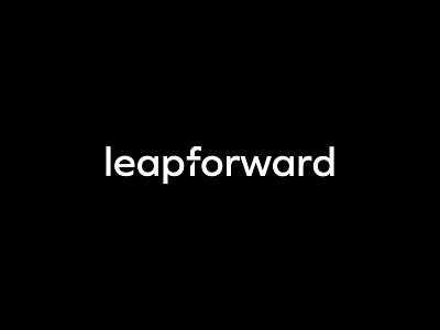 Leapforward logo branding logo design typography
