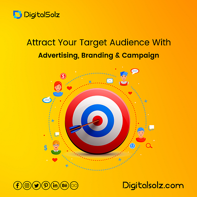 Attract Your Target Audience with advertising, branding & campai branding business business growth design digital marketing digital solz illustration marketing social media marketing ui