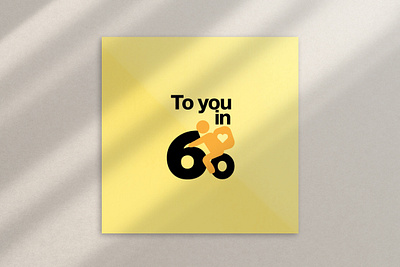 'to you in 60' graphic design logo