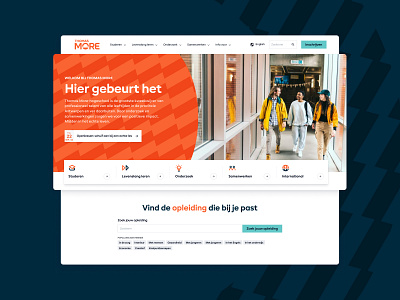 Thomas More website ia information architecture ui university user experience visual design website