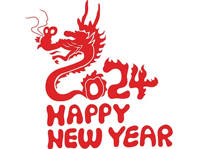 2024 Dragon art word 2024 dragon