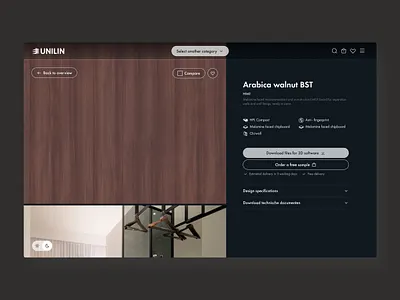 Unilin Panels Lookbook animation interaction design ui ux visual design