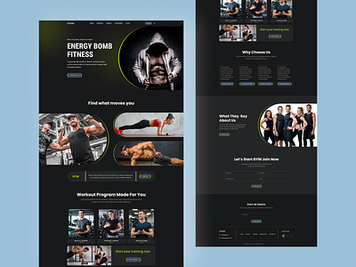 Fitness landing page bodyfitness design ecommerce fitness gym health homepage landing page lifestyle muscle site sport training ui ui ux ux web design webpage website yoga