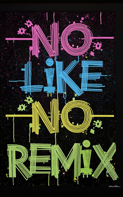 No Like No Remix branding graphic design illustration t shirt design vintage design
