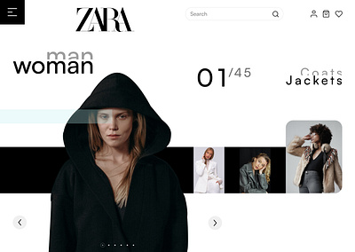 ZARA Redesign branding cloth design different fashion figma innovative modern new ui uiux ux web zara
