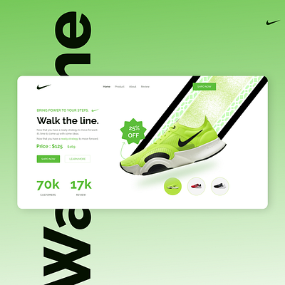Nike - Landing page branding graphic design ui