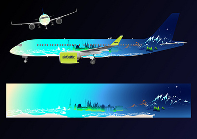 plane colour graphic design
