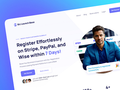 Biz Launch Base | Landing Page Design copywriting design landing page maketing page ui uiux ux web design web development website design