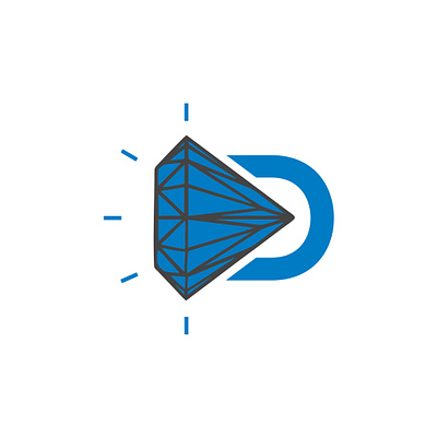 D icon (diamond) design diamond graphic design icon illustrator logo vector