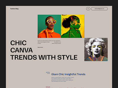 Fashion Blog Website Concept - Header aesthetic blog concept fashion footer header home inspiration landing minimal modern page popular portfolio ratul ui style ui ux visual website