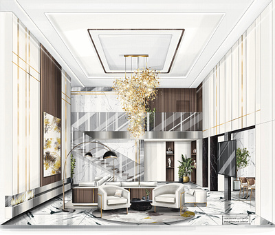 Living room illustration art art work concept design digital digital art digital art interior digital illustration digital interior illustration interior interior illustration rendering room room illustration sketch visualization