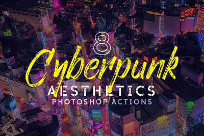 8 Cyberpunk Aesthetics Photoshop Actions and LUTs lightroom lightroom presets presets presets store