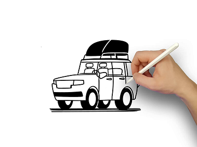 Sketch of a typical SUV car