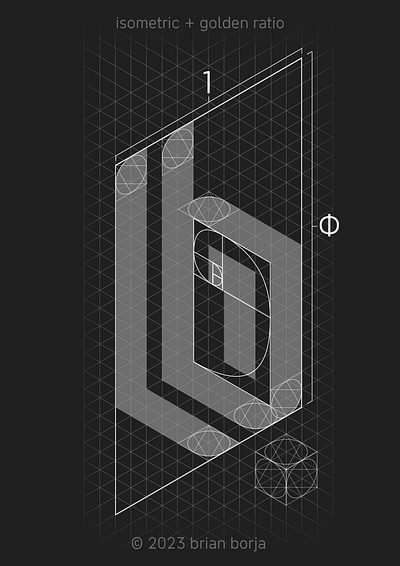 brian borja logo branding brianborja goldenratio graphic design illustration isometric logo