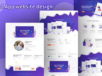 Tool App Website Design animation branding graphic design logo motion graphics parallax website ui uiux website design website ui