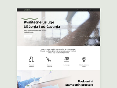 El Mar | Website cleaning electrician landing page maintenance ui ux website