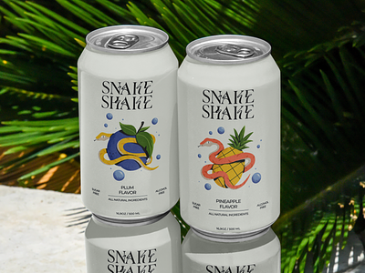 Snake Shake Concept Can Packaging branding can concept design drink graphic design illustration logo modern package packaging shake snake typography ui