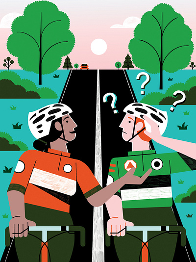 Cycling Weekly - Hearing Loss colour design editorial editorial illustration illustration print