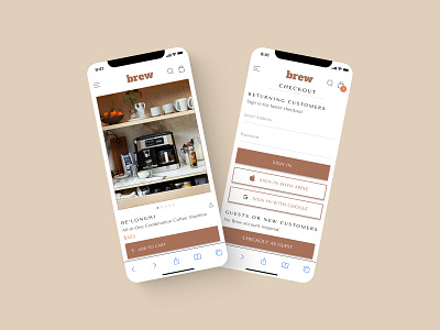 Progressive Web App Redesign with Guest Checkout Feature branding design ecommerce guest checkout progressive web app research ux