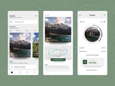 H!ke - Hiking & Trekking App app design product design ui ui design ux design