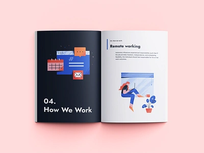 Employee Handbook Design book branding character design company design employee flat graphic design guide handbook help illustration people policy typography ui vector