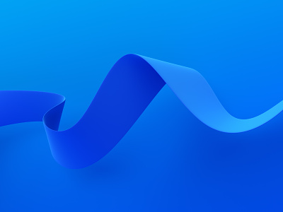Blue wavy line 3d abstract art background blender blue branding clean design illustration line minimalist render ribbon shape simple wave wavy