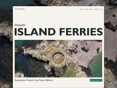 Island Ferries Website Redesign branding design figma graphic design minimal prototype redesign typography ui web design website website design