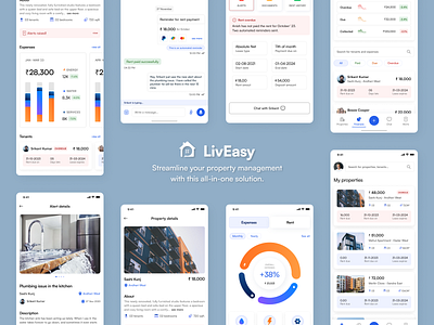 LivEasy - A Property Management App for Property Owner/Managers design product design ui ui design uiux design ux ux design visual design