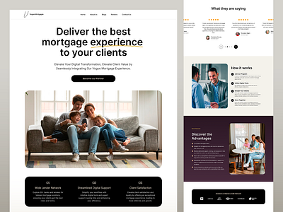 Mortgage Landing Page creative design designer figma finance fintech framer landing page minimal modern mortgage partner page simple ui ui design ui ux ux web design webflow website