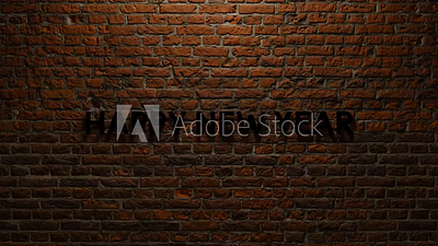 3d text animation happy new year on a brick background. 4k video 3d 4k video animation background banner brick business celebration color design element event flyer graphic design happy new year holiday illustration neon text video