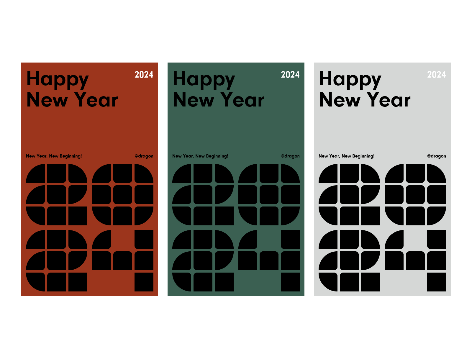 2024 Happy New Year 2024 branding color design digit fashion geometry graphic design illustration logo new year poster simplicity