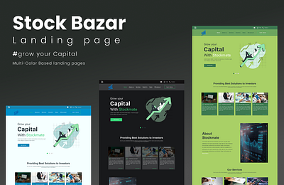 Stock Bazar 3d branding graphic design ui