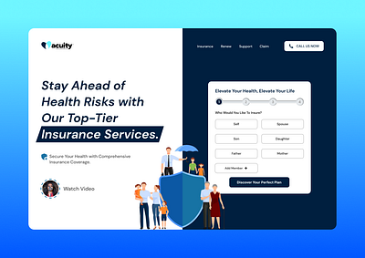 Health Insurance Website Hero Section Design. health insurance health insurance website design ui design ux design web design
