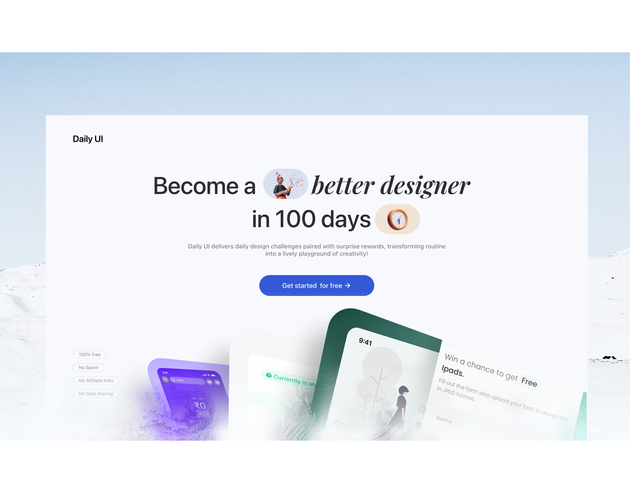 Daily ui 100 - Website redesign app daily ui daily ui 100 daily ui website redesign design hero section redesign minimal ui ux website