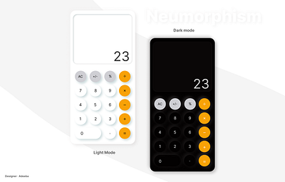 Neumorphic Calculator calculator design neumorphism ui