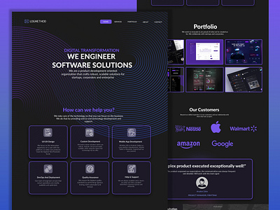 Tech Company Wesbite figma software company ui design ux design visual design website