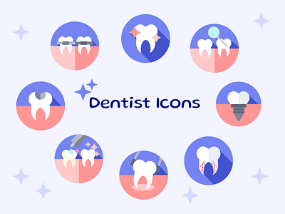 Dentist Icons branding design graphic design icons ui vector