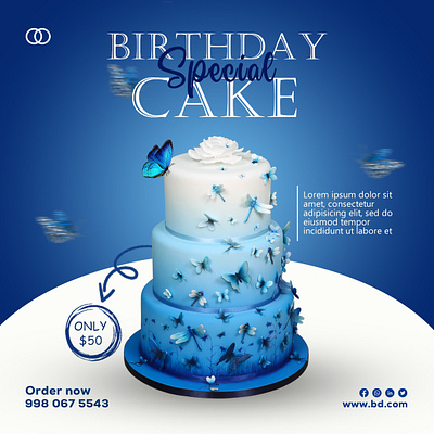 Social Media Poster Design cake design graphic design poster design social media poster design