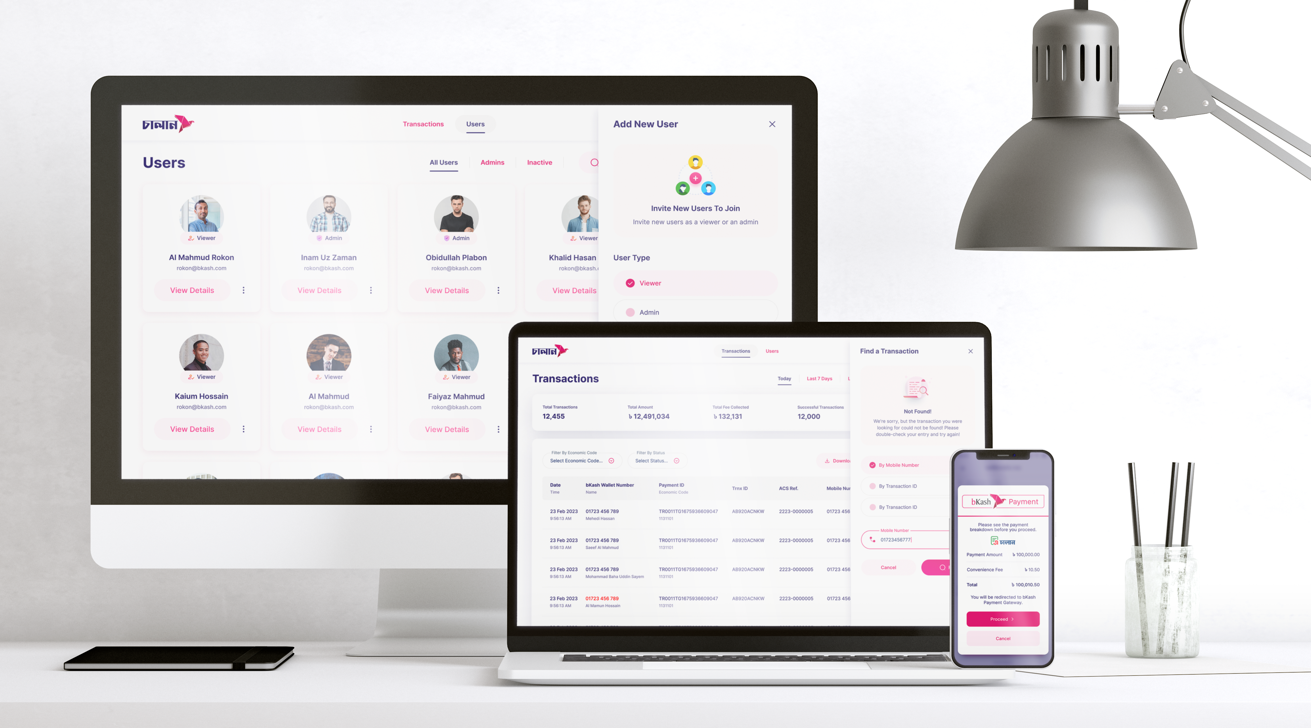 Example of Fin Tech & Data Heavy Dashboard Design