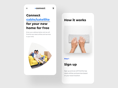 Connect Web App UI app design ecommerce mobile responsive ui ux web app